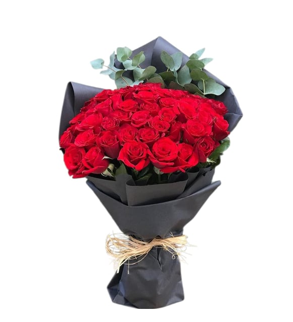 Canlı 60 Kırmızı Gül