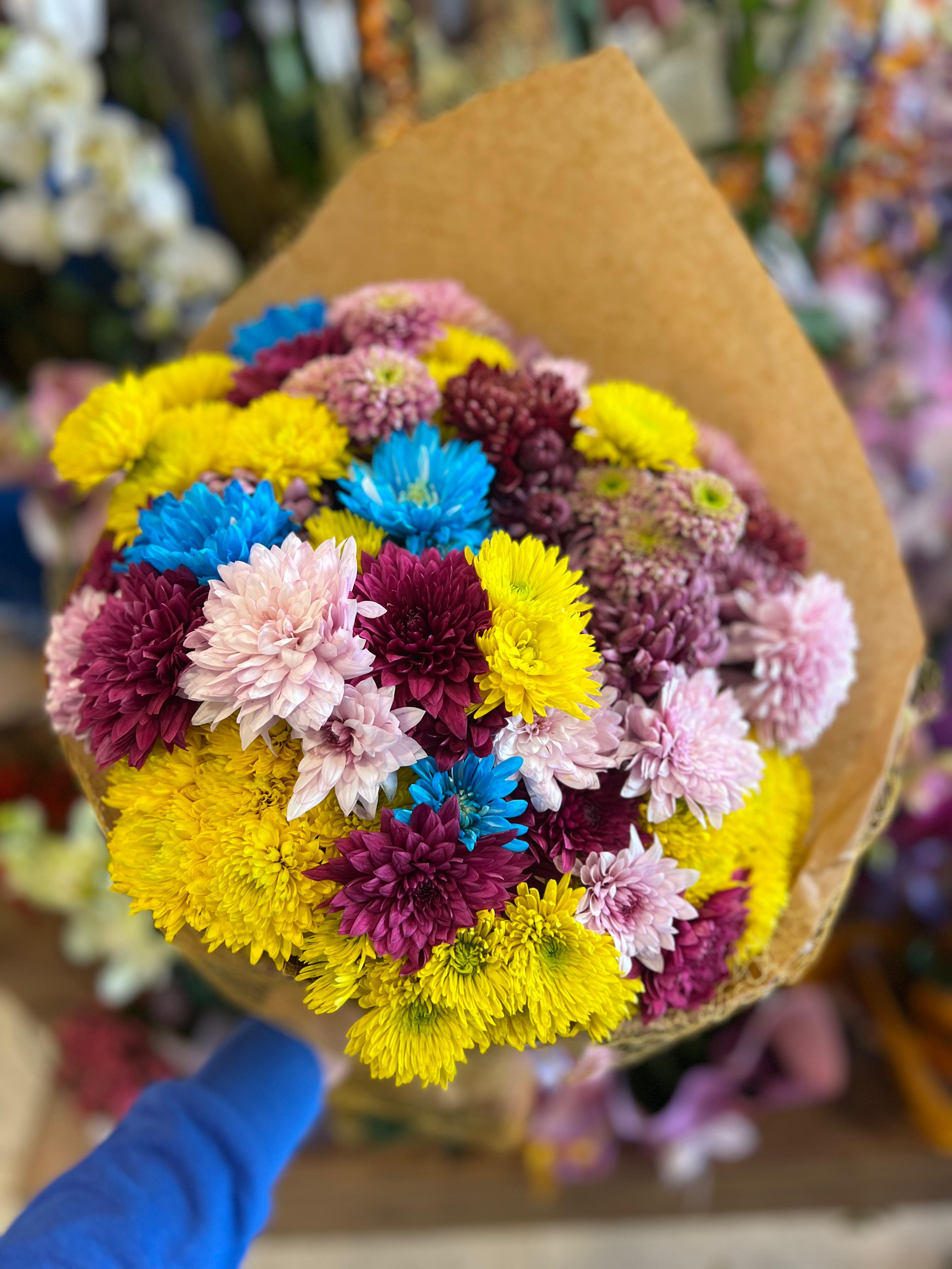 Canlı Renkli Kasımpatı Buketi