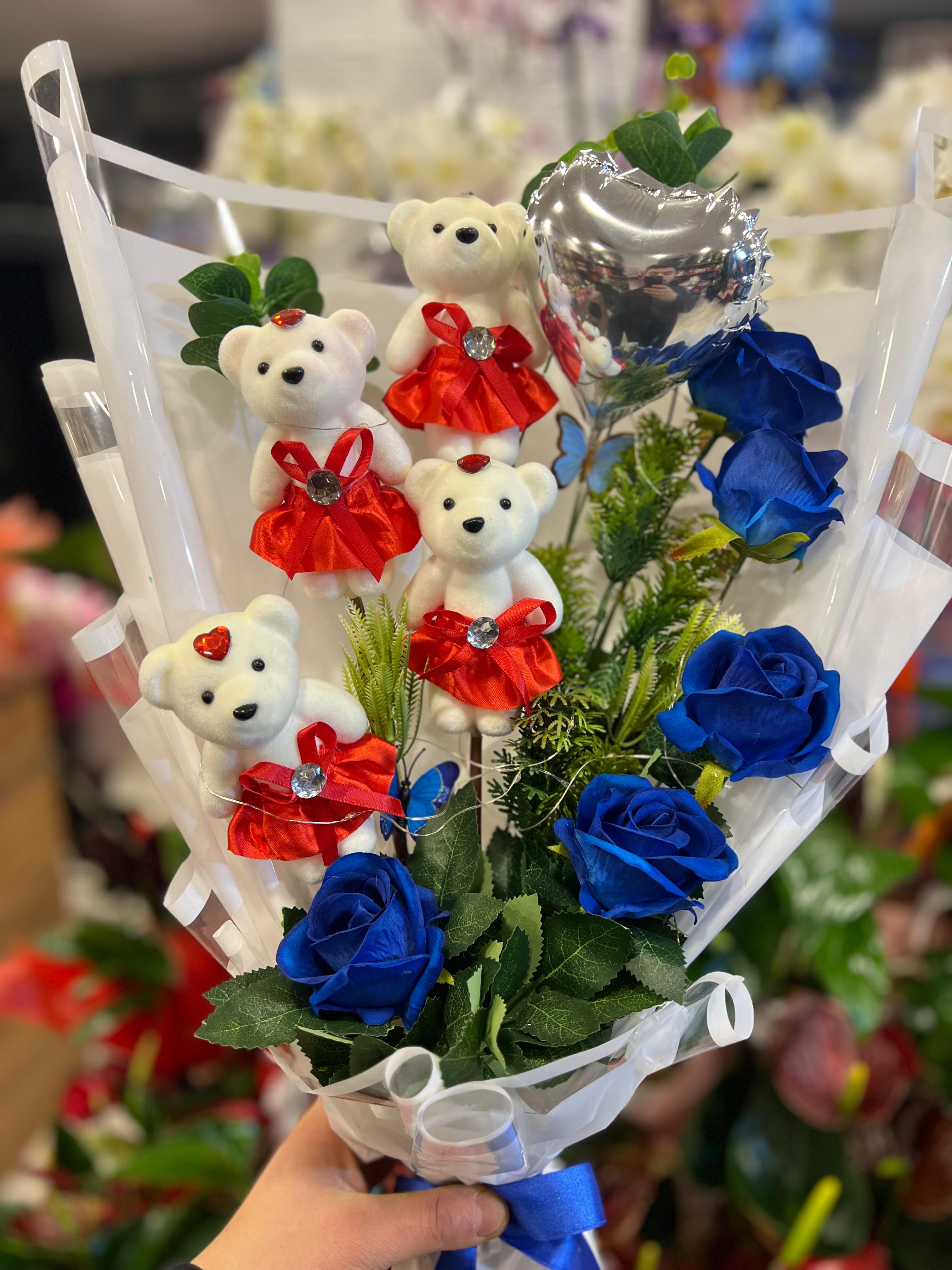 Ledli Ayıcıklı Buket