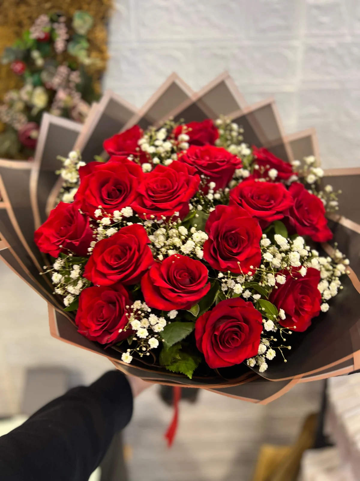 15 Canlı Gül Buketi